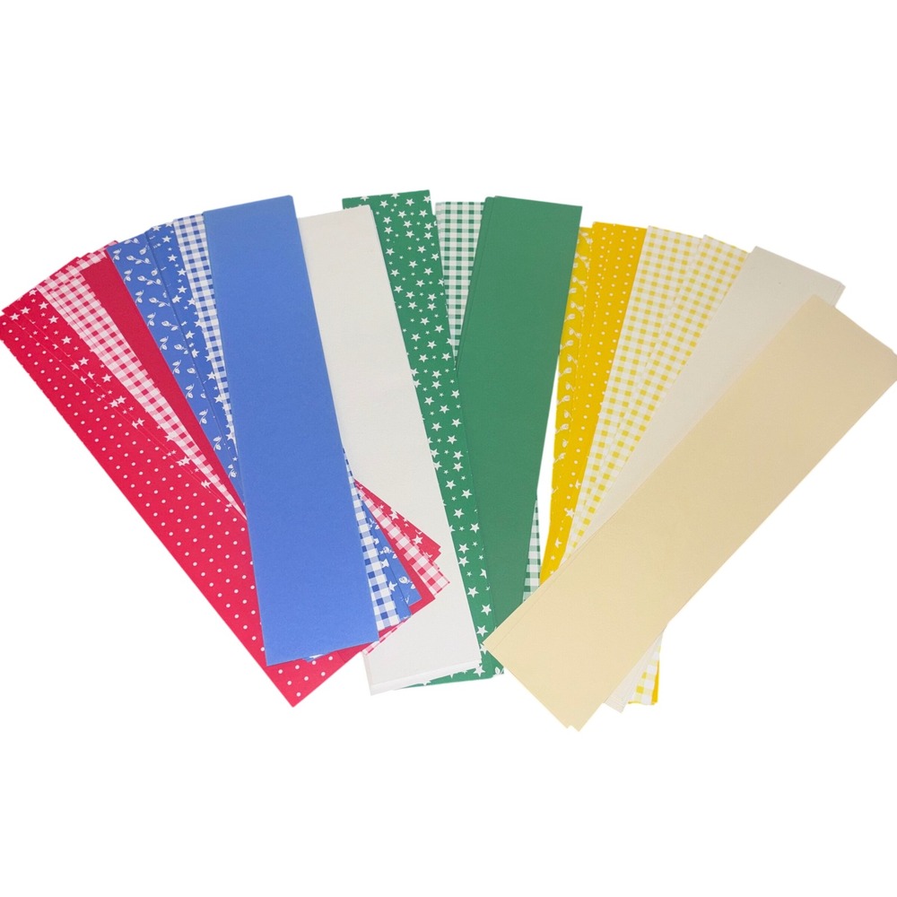Assorted Paper Strips | 11x2.5 | Patterns | Junk Journal‎ | Craft Lot